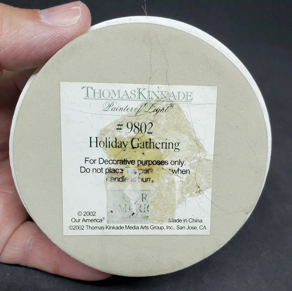 2002 Thomas Kinkade "Holiday Gathering" Candle Topper - Picture 6 of 6